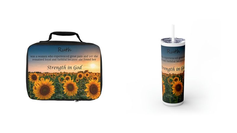 Sunflower Ruth Bible Bag &amp; Tumbler Combo