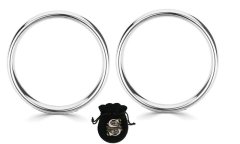 2 x Stainless steel Baby bangles - 4.5cm Diameter