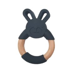 Bunny Silicone &amp; Natural Wood Baby Teether