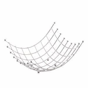 Chrome Plated Square Fruit Basket