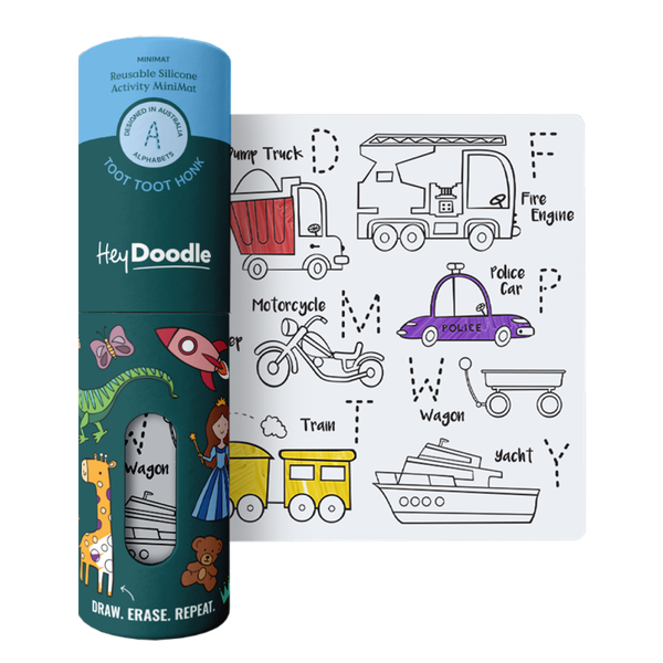 Hey Doodle Toot Toot Honk Mini Colouring &amp; Doodle Mat