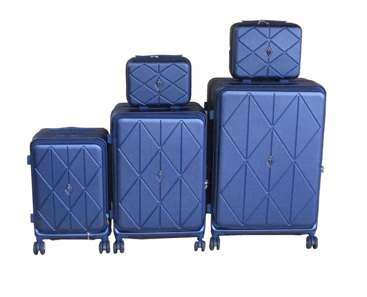 5-Piece Blue Hardshell Luggage Set-Spinner Wheels,TSALock,Expandable Design