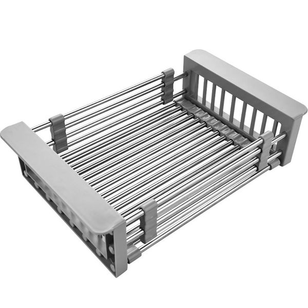 Folding Retractable Rack/Drain Basket for Washing, Kitchen Shelf &amp; Cooking