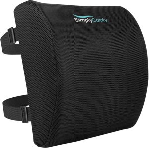 Cool Gel Lumbar Support Cushion For Office Chair, Memory Foam Back Support