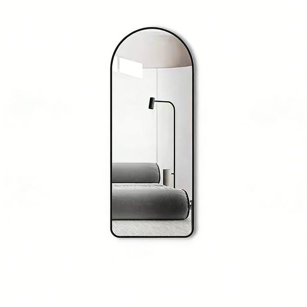 Full Length Black Large Arched Metal Mirror 177cm x 77cm - 1 Piece