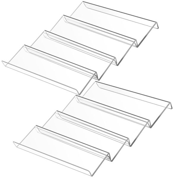 8 PCS Adjustable Clear Acrylic Drawer Spice Organiser Rack Organiser Set