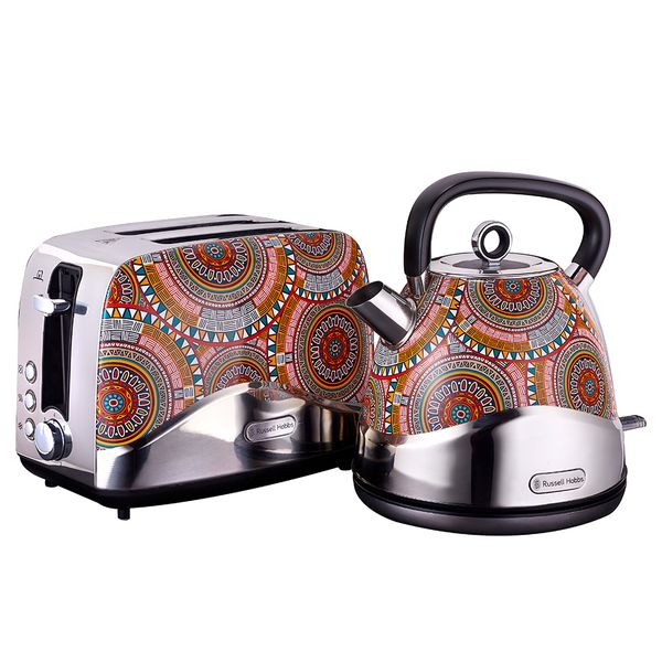 Russell Hobbs African Pack EXCLUSIVE w/ 1.7L Kettle + 2 Slice 850W Toaster
