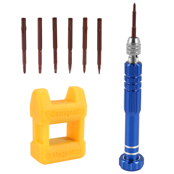 Magnetic 6 in 1 Tiny Screw Driver Kit,for Watch, Eyeglass Etc