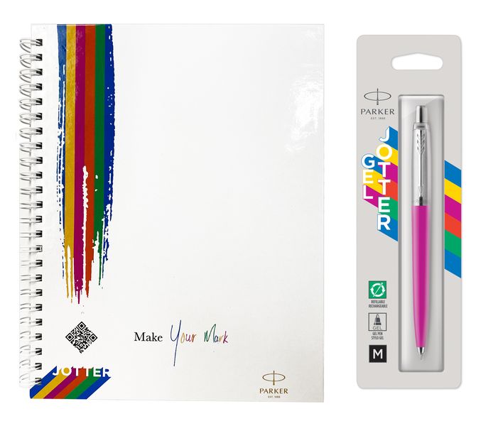 Parker Jotter Original Ballpoint pen with Notebook - Magenta