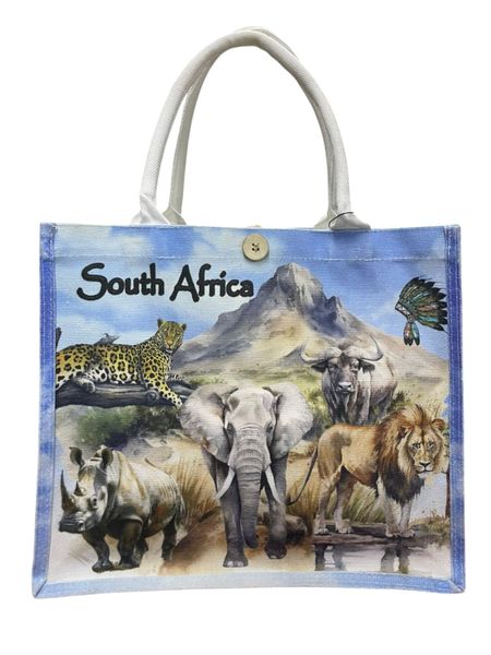 BC South Africa Big Five Tote Bag BAO-311 - Blue