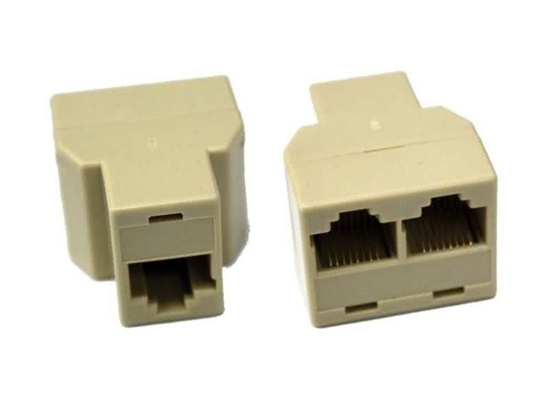 Techme RJ45 2x Female to Female Splitter Adapter (Pack of 2)