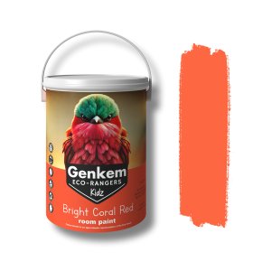 Genkem Eco-Rangers Kidz Paint 5lt - Bright Coral Red
