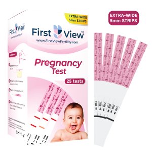 FirstView 5mm Extra-Wide Pregnancy Test Strips - 25 hCG Tests