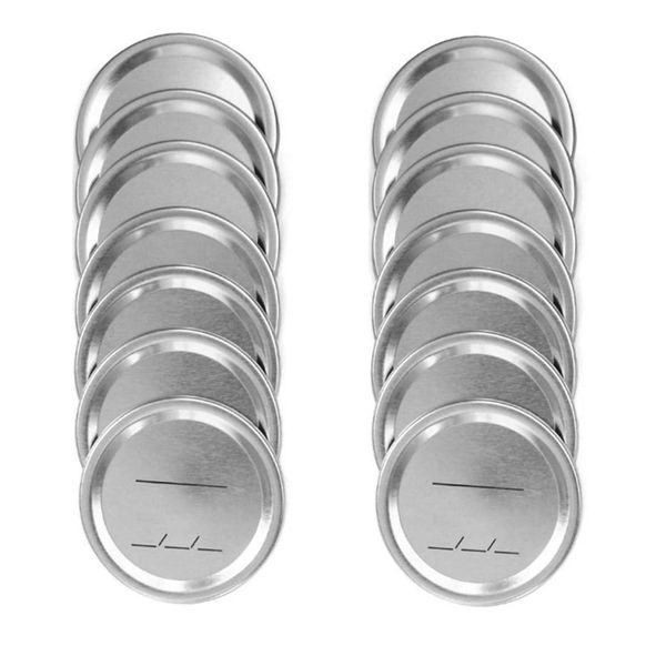 Canning Lids Regular Mouth for Ball/Kerr Jars, Silver, 14 Piece