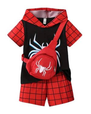 Kids Spider Man 2 Piece Outfit With Matching Fanny Pck
