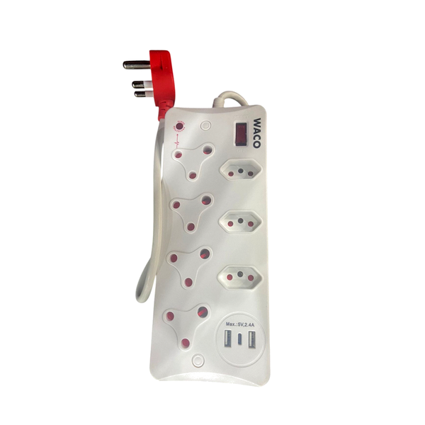 Waco 7-Way Surge Protected USB &amp; USB-C Multiplug