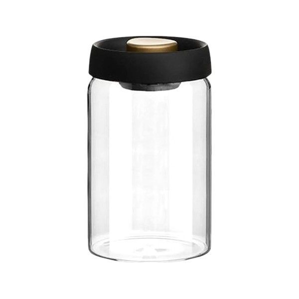 500ml Vacuum-Sealable Glass Coffee Jar - Transparent