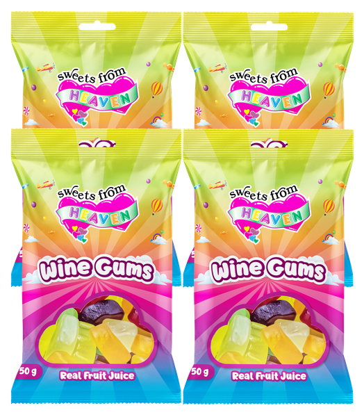 Sweets from Heaven | Wine Gums | Sweets &amp; Chocolate Hampers | 50g | 4 Pk