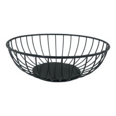 Fruit Basket 28 x 10cm Round Black