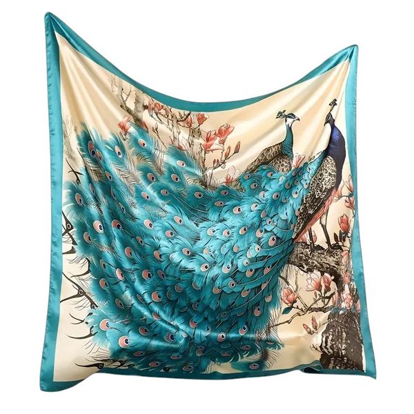 Elegant Peacock Print Scarf