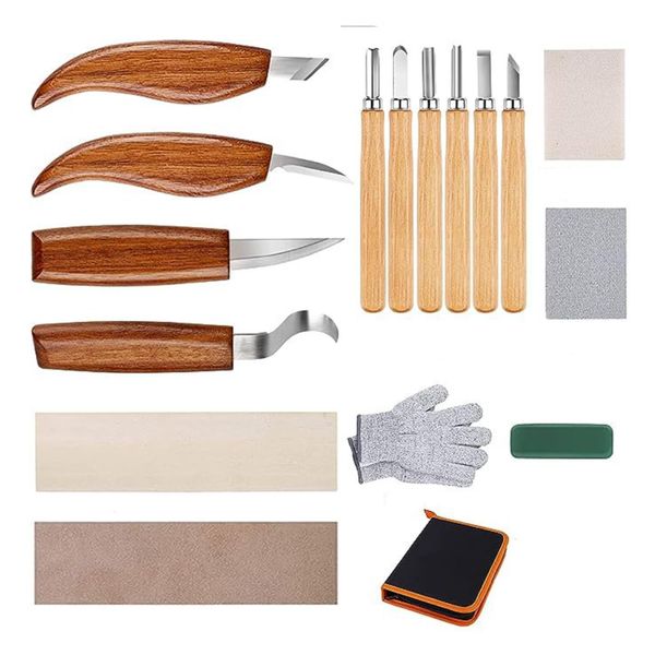 17 Piece Wood Carving Chisel Tool Set For DIY Engraving And Printmaking