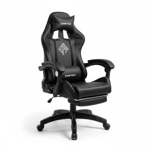GameTech Gaming Chair - White &amp; Black (YT-055)
