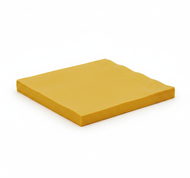 Yellow 2-Ply Serviettes - 33 cm, 20 Piece Pack for Events and - 2 Pack