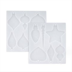 Christmas Resin Mold 2 Pcs Christmas Ornaments Silicone Mold