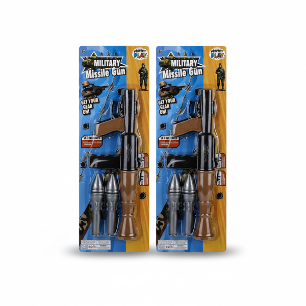 Perfect Play 58 cm Foam Rocket Launcher for Outdoor Fun - 2 Pack