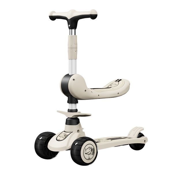 Children's Scooter with LED Lights and Music (can sit)