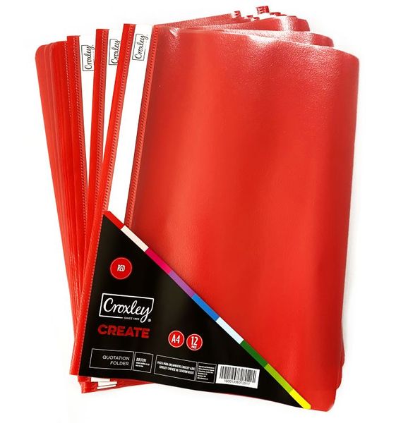 Croxley Quotation Folder Red Pack of 12's