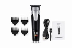 WAER WA-057 Professional Hair Clipper - USB Rechargeable with LED Display
