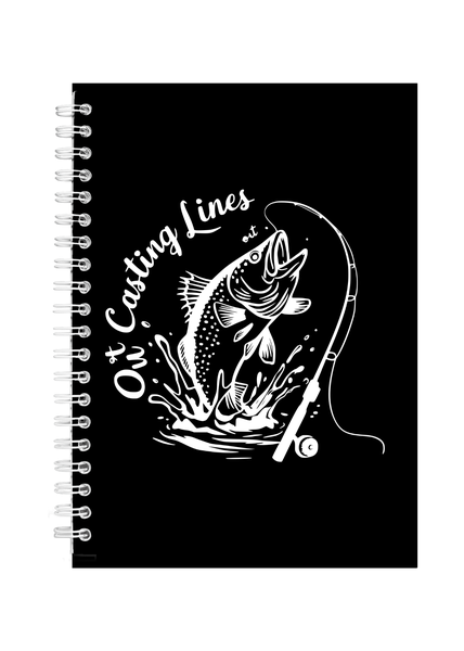 Fishing A5 Notebook Ideal Dad Gift Writing Books Notepad Fun Out Love 400