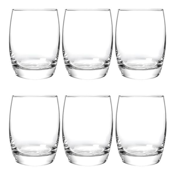 Tumbler Set of 6 - 300ml Clear Glass Drinking Cups - Durano Citinova