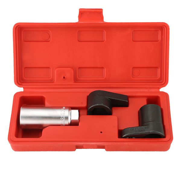 3pc O2 Sensor Socket Set 7/8"&amp;22mm, Cr-V Steel, Automotive O2 Removal Tool