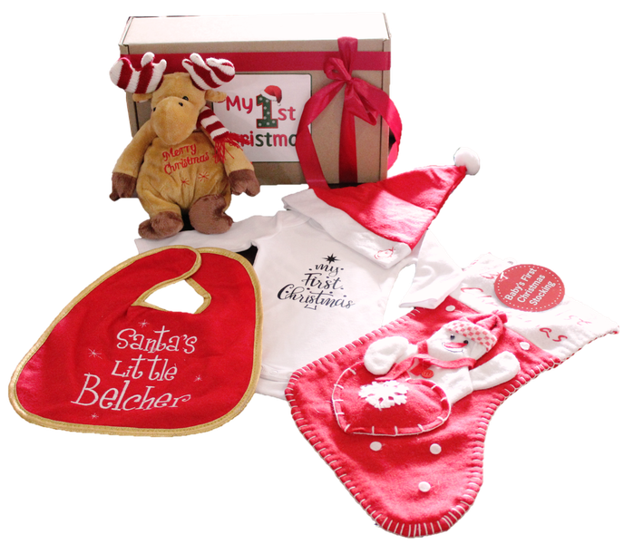 My First Christmas Reindeer Soft Toy &amp; Outfit Gift Box