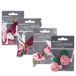 Hair Pins Big Glitter (4 Pack)