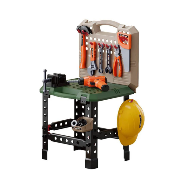Kids Tool Workbench Set with Drill and Helmet - Pretend Play - Toys for Kid