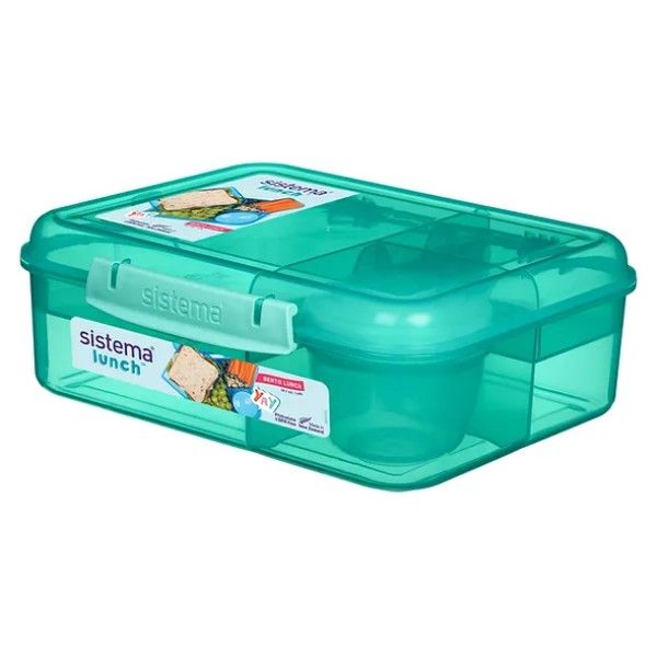 Sistema Lunch Box Bento with Yogurt Pot Rectangular 1.65L