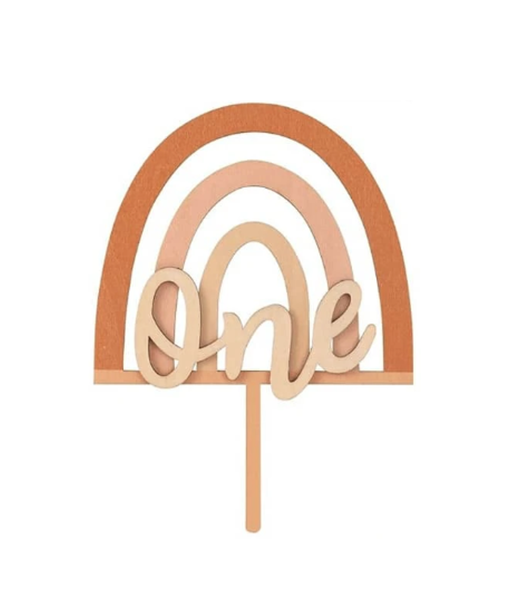 Cake topper - One rainbow