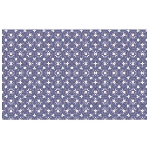 White circles on Deep Bluegrey Rectangle Tablecloth