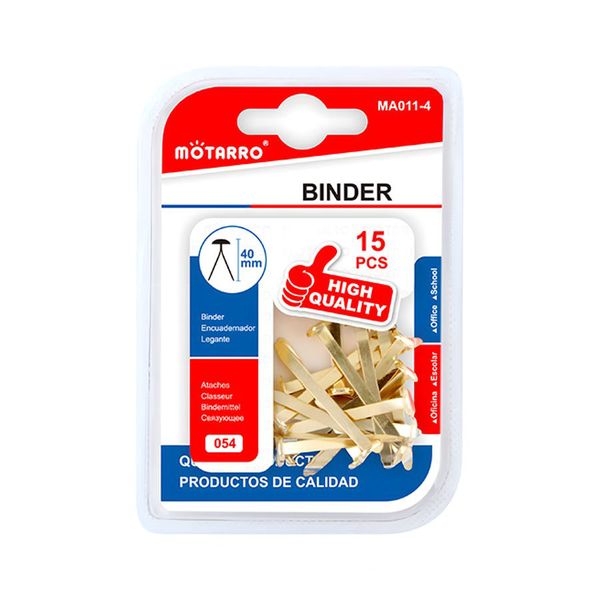 2 Pack High Quality 15 Pieces 40mm Golden Paper Binders