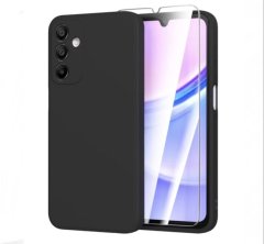 Silicone Cover with Screen Protector Compatible with Samsung Galaxy A06 - Dark Green
