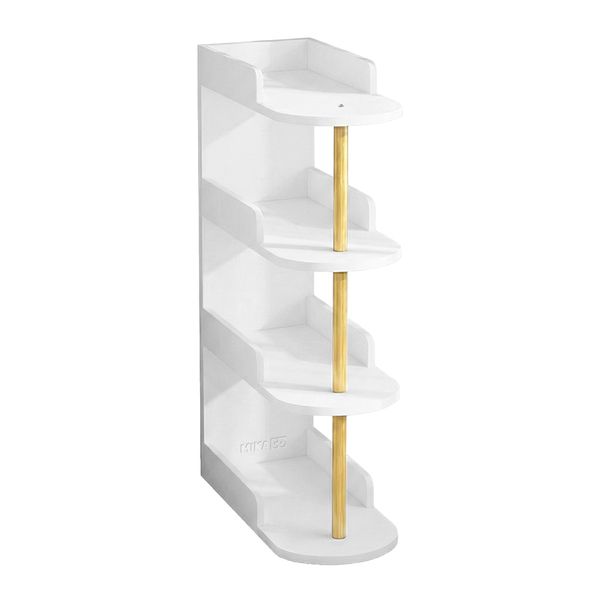 MIkaco 4-Tier Narrow End Table Vertical Bedside Storage Rack Nightstand