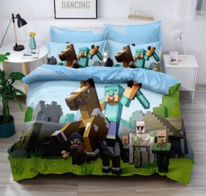 Linen Boutique - Kids Duvet Cover Set-Minecraft-YoungPrince