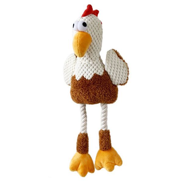 Long-Leg Chicken Plush Squeaky Plush Toy for Pets
