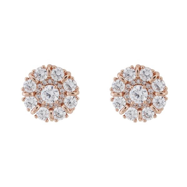 Stella Luna Sherry Earrings with Swarovski Cubic Zirconia - Rose Gold