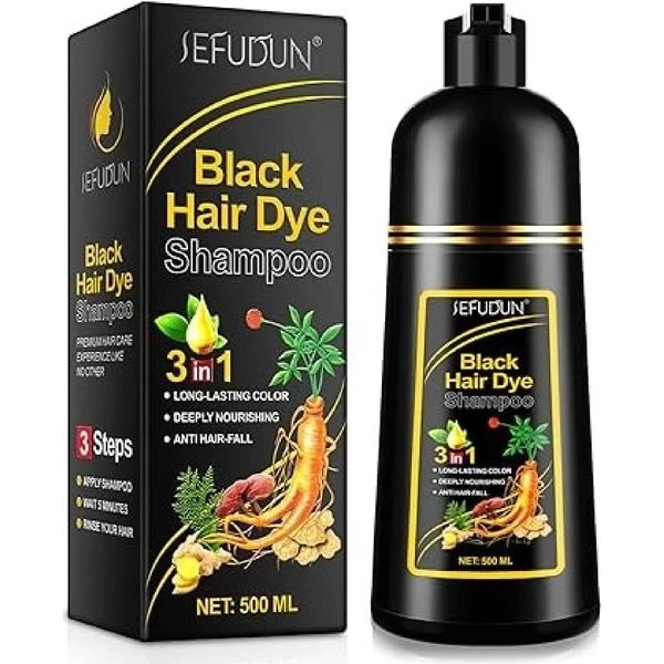 Hair Dye Shampoo, Dye Shampoo 3 in 1 Long Lasting Colour Deeply Nourishing