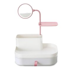 Multifunctional Makeup Organizer with Rotatable Mirror