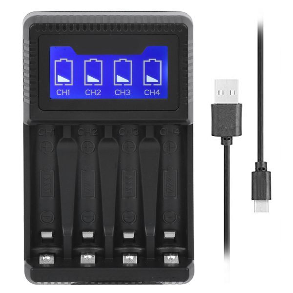 SEIVI 4-Slot AA/AAA Charger with Batteries